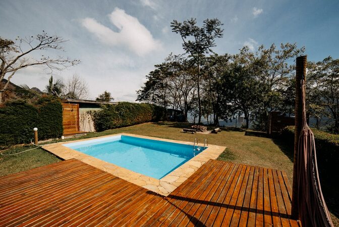 pool in the backyard